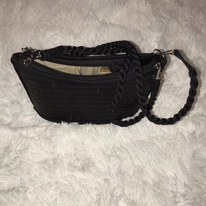Black Woven Detail Purse